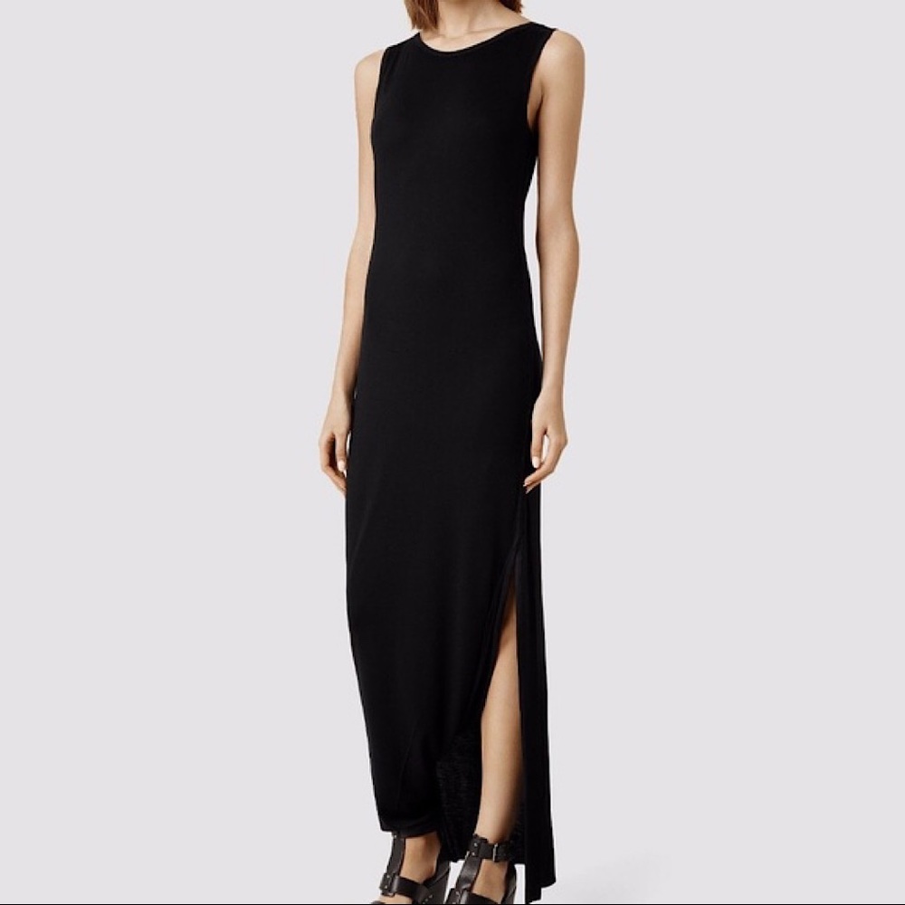 All Saints Tito Vi Side Slit Maxi Dress